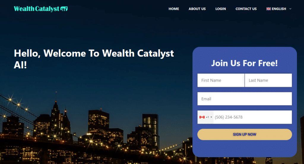 Wealth Catalyst AI website