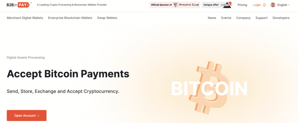 B2BinPay homepage